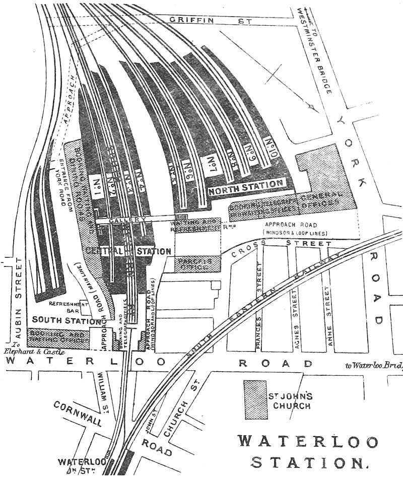 LONDON & SOUTH WESTERN RAILWAY ROUTES TO THE CITY AND WEST END