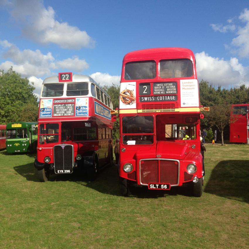 MUSEUM BUSES AT EPPING ONGAR RAILWAY